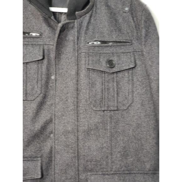 Structure Men’s Charcoal Wool Blend Field Jacket – Size L – Multi-Pocket - Picture 3 of 12